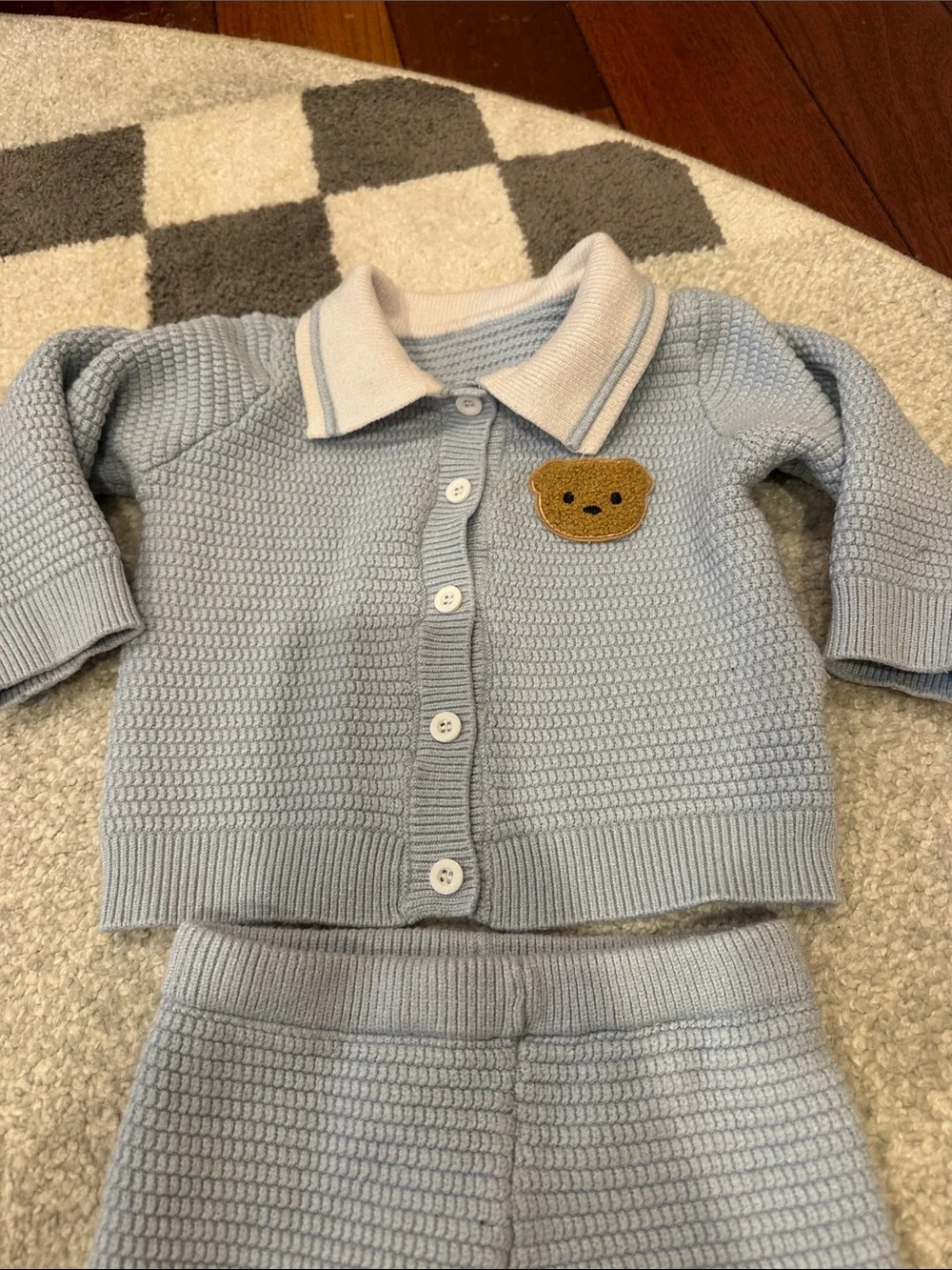 Cute baby boys sweater top and pants set